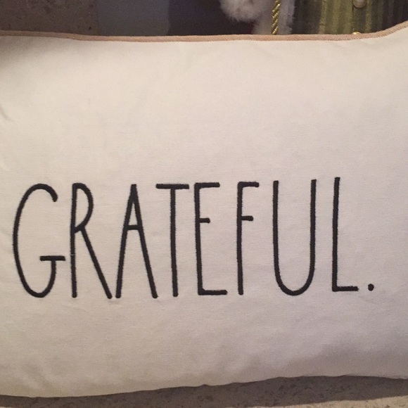 LAST ONE: Rae Dunn “Grateful” pillow. - Picture 2 of 5